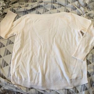 Textured Cream wide neck tunic